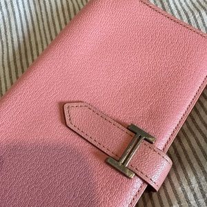 Hermes pink Bearn wallet